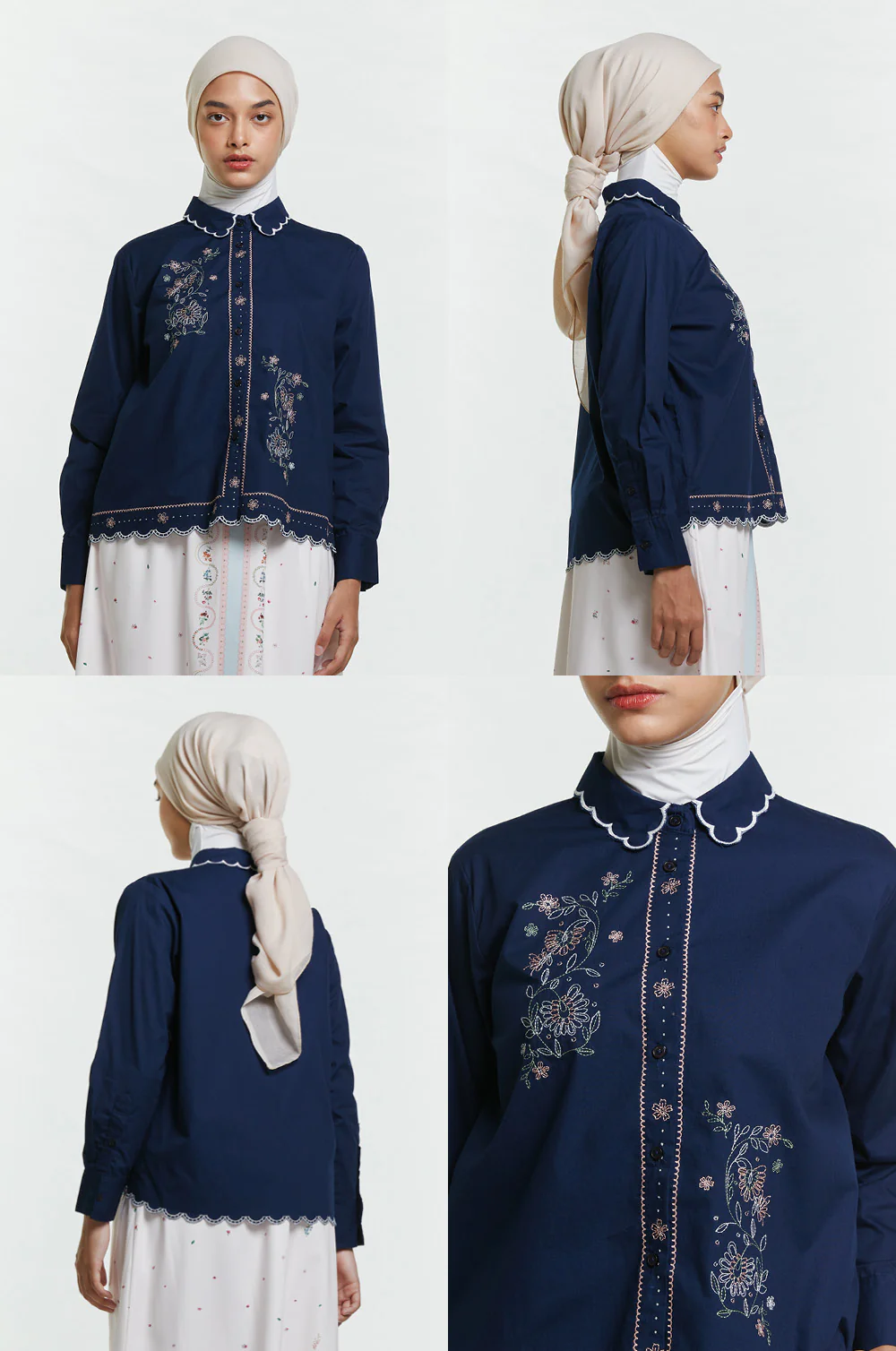 Navy Embroidery Zeran - Image 2