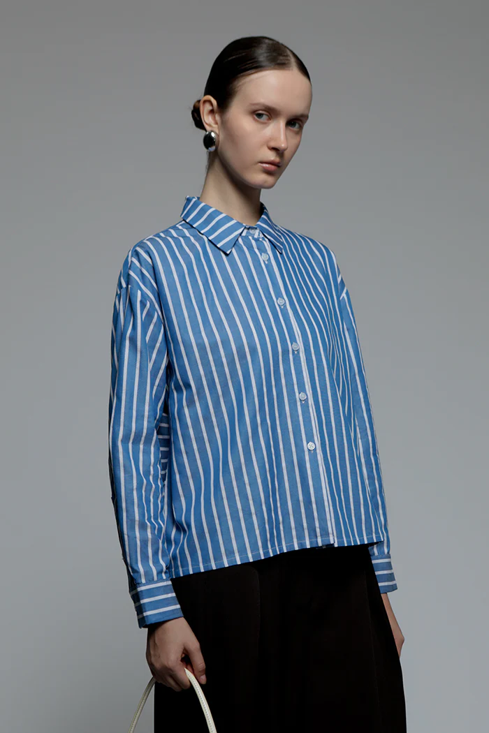 Navy Striped Monday Shirt - Image 5