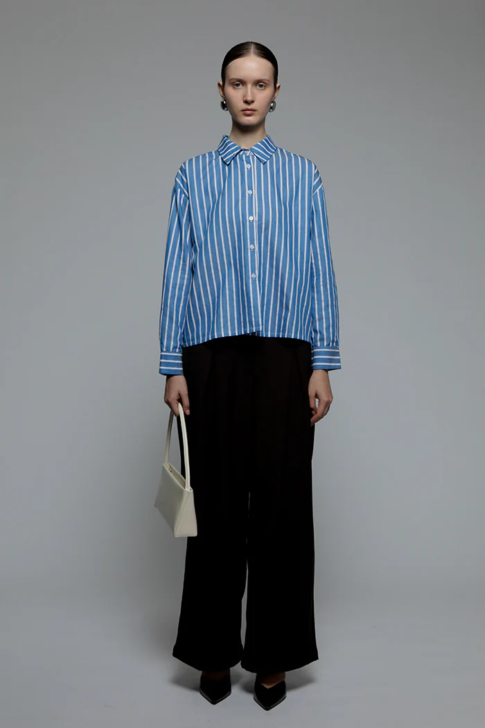 Navy Striped Monday Shirt - Image 6