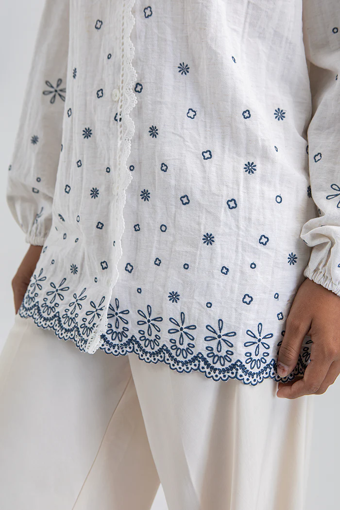 Off-white Embroidery Nadra - Image 4