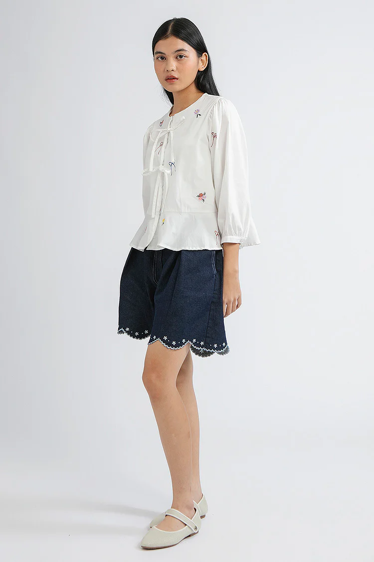 Off-white Floral Karila - Image 6
