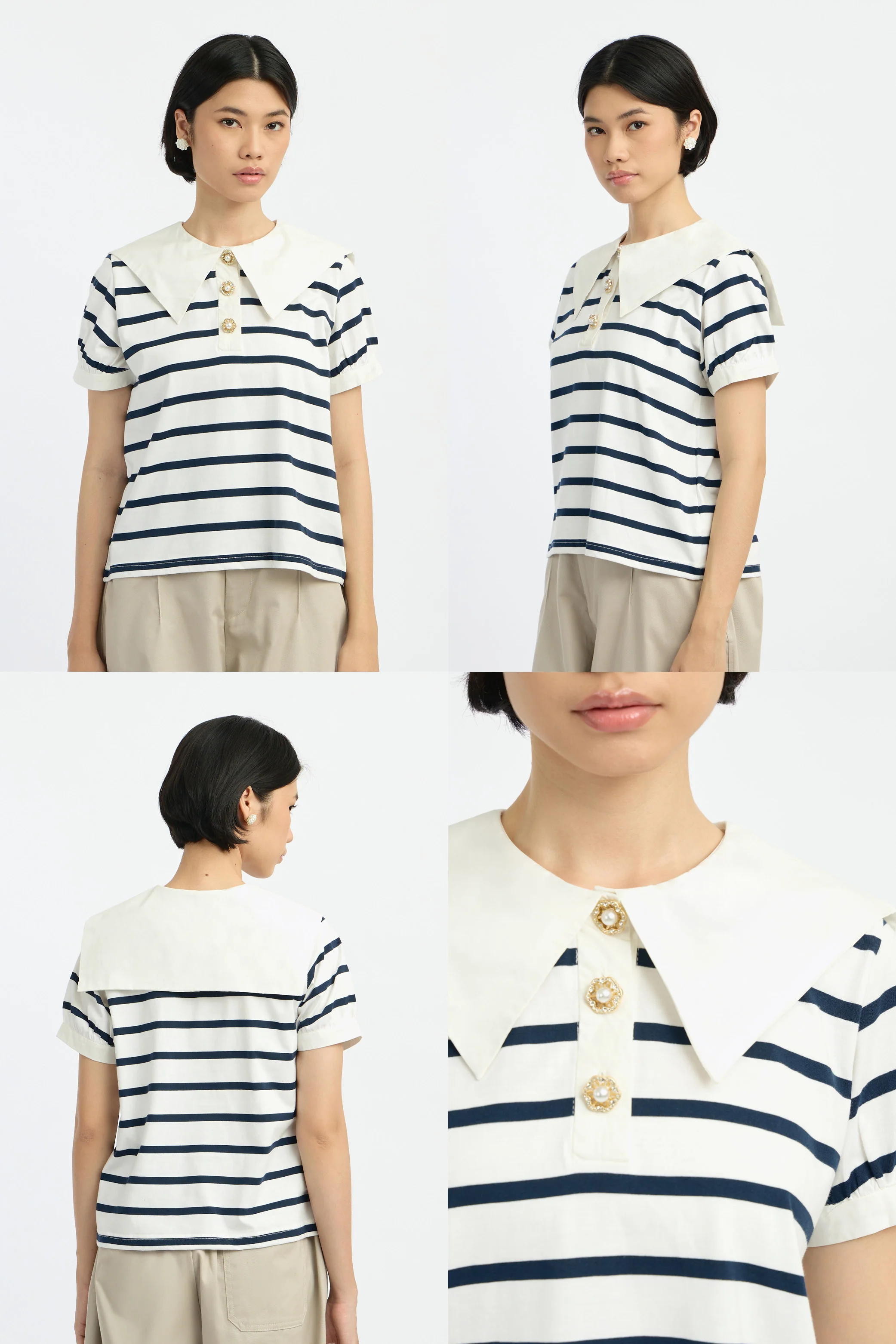 Off-white Striped Vilda - Image 2