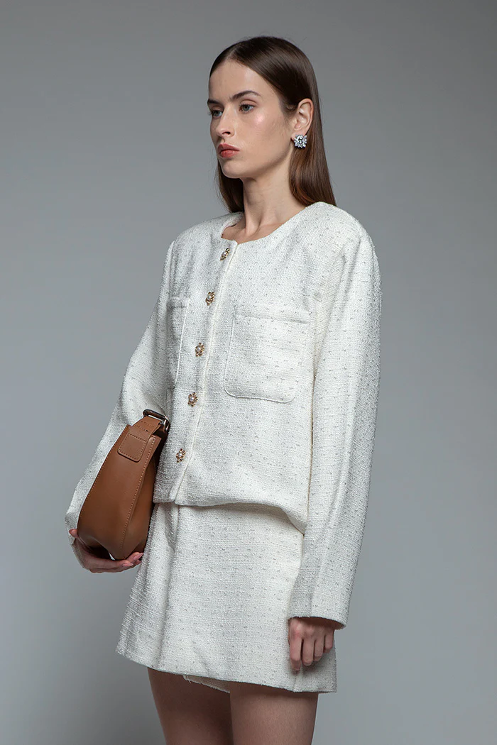 Off-white Tweed Lumiere - Image 3