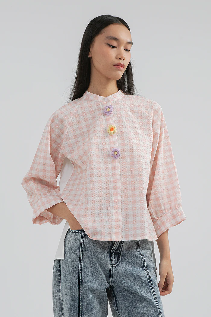 Pink Gingham Falke