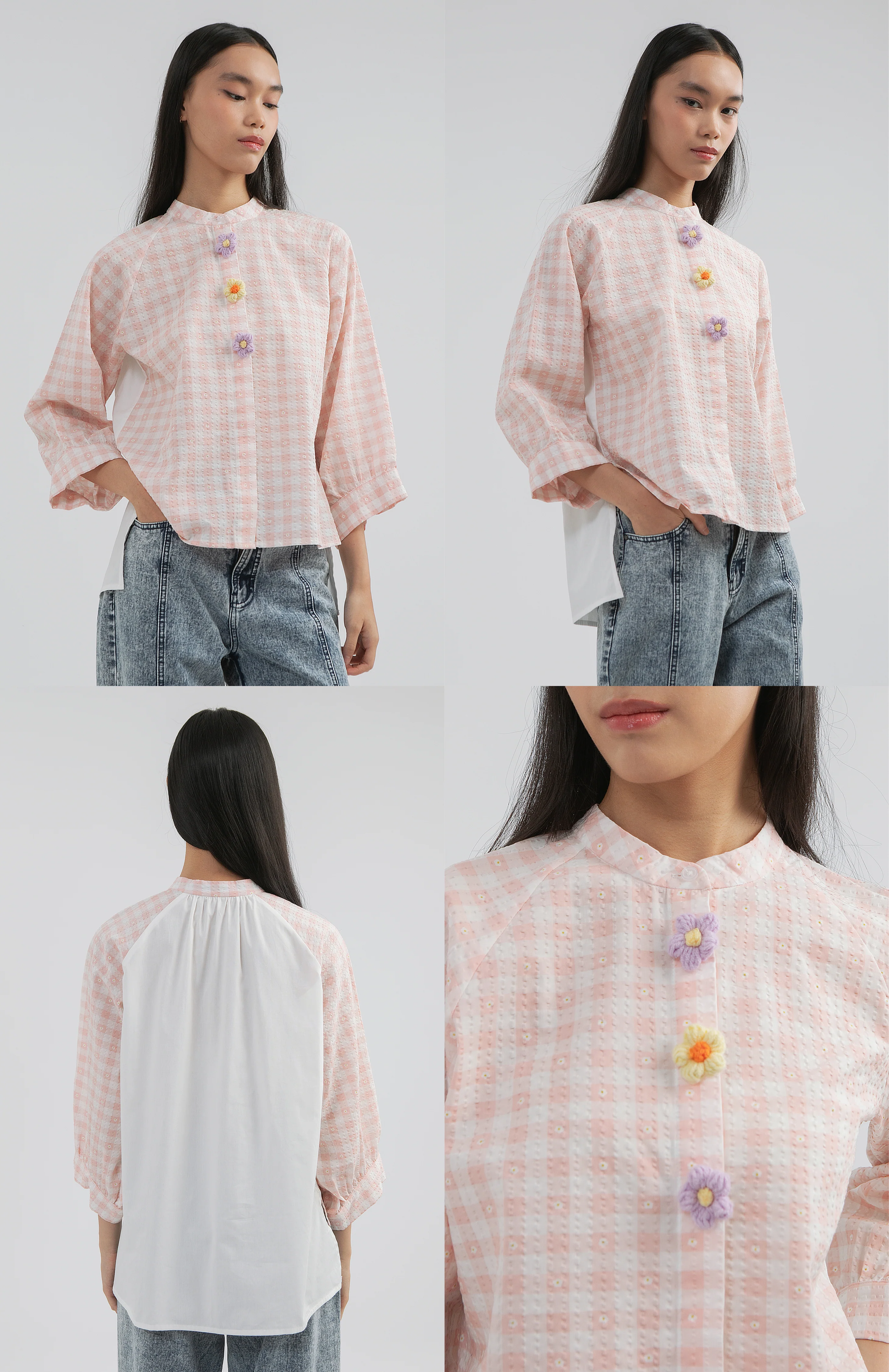 Pink Gingham Falke - Image 2