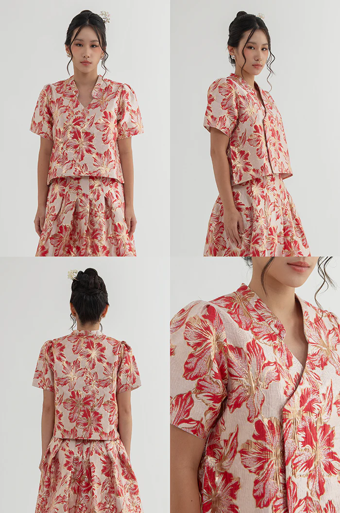Red Floral Ran - Image 2