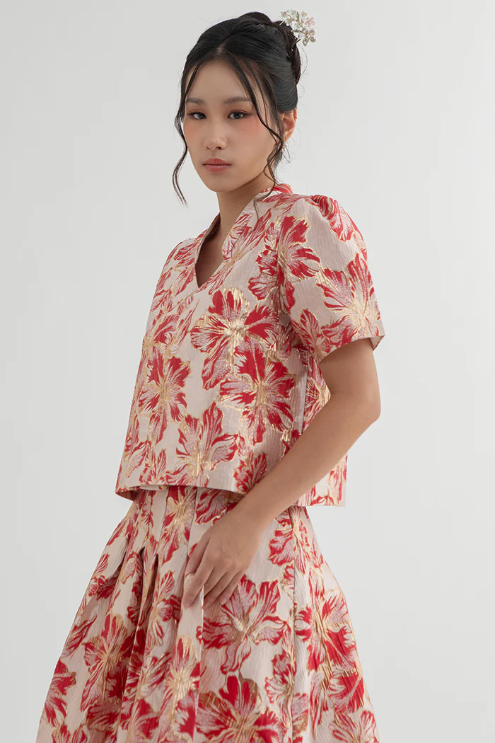 Red Floral Ran - Image 3